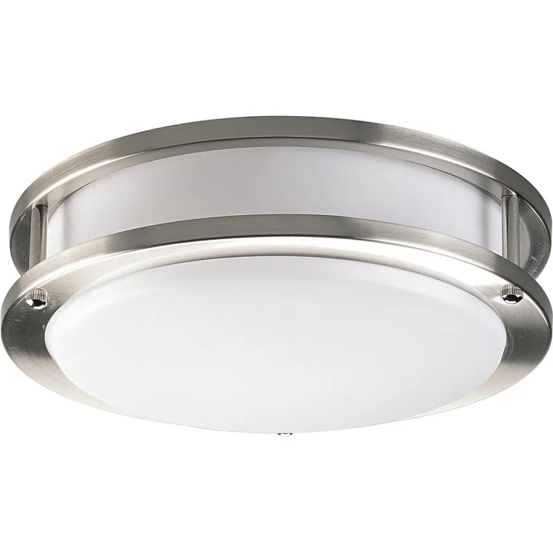 Progress Lighting P7249-09EBWB 1-Light Ceiling Fixture 22-Watt 120-Volt Brushed Nickel Fresh Stock