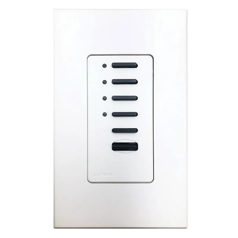 Lutron NTGRX-4S-WH Wallbox Mount 4-Scene Architectural Style Wallstation 12/24-Volt DC White Grafik Eye Secure Checkout