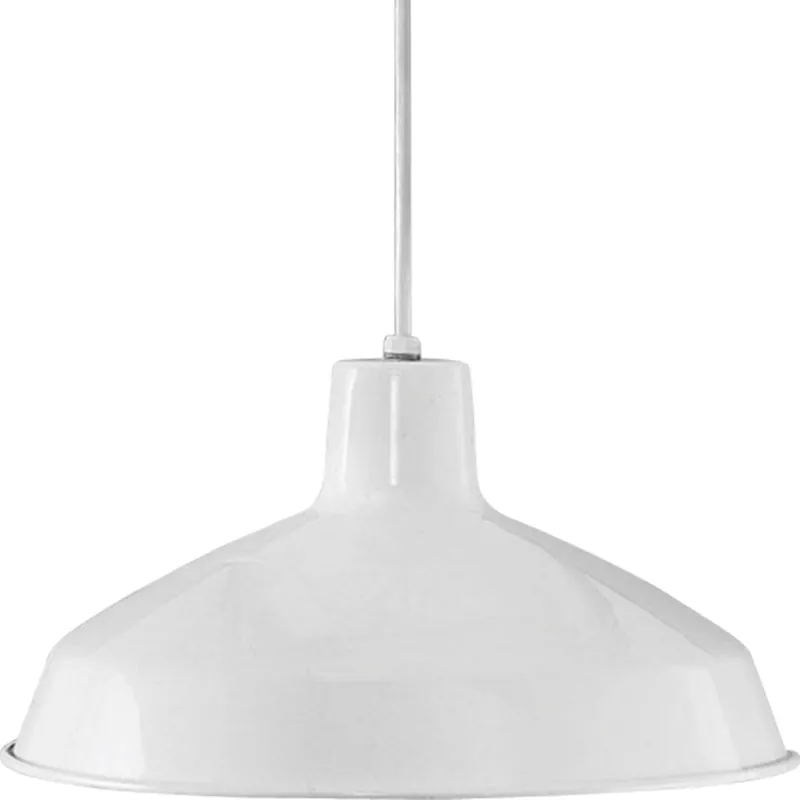 Progress Lighting P5094-30 1-Light Pendant Fixture 150-Watt 120-Volt AC White Painted Don’t Miss Out
