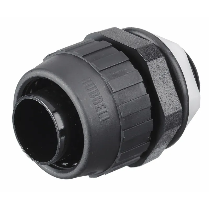 Hubbell-Wiring P075NBKA Non-Metallic Liquidtight Straight Connector Black Kellems PolyTuff Deal