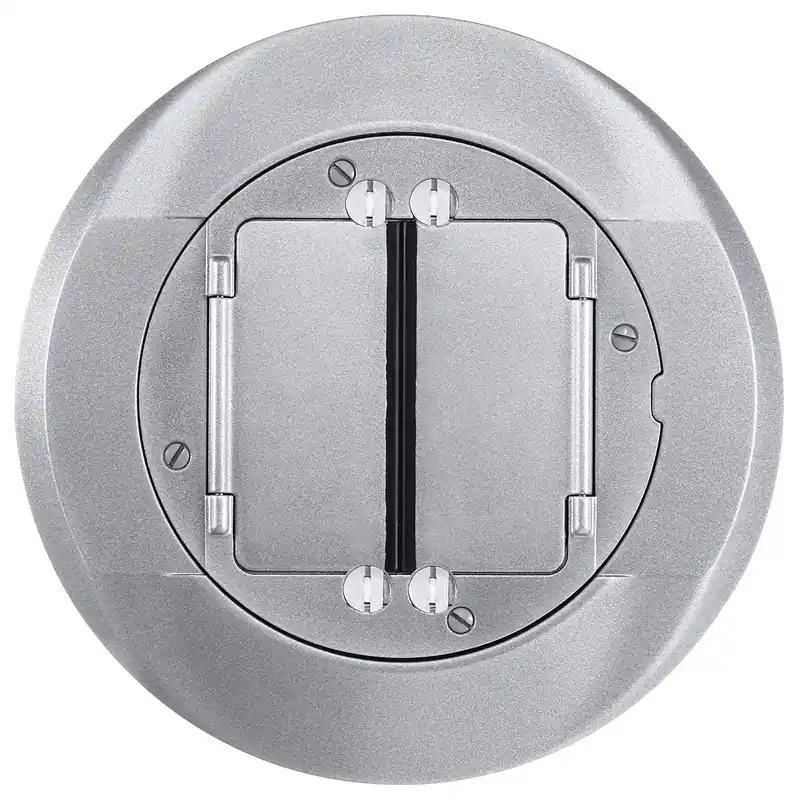 Top Rated Hubbell-Wiring S1CFCAL Powder Coated Cast Aluminum Carpet Flange Universal Cover 4-Inch ScrubShield SystemOne