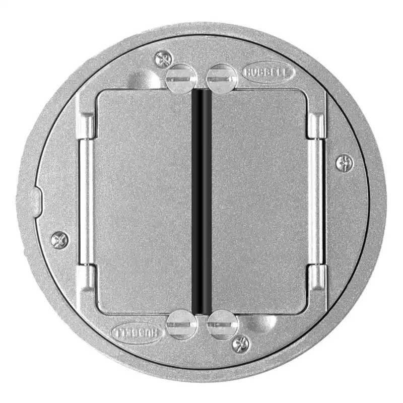 Hubbell-Wiring S1TFCAL Powder Coated Cast Aluminum Tile Flange Universal Cover 4-Inch ScrubShield SystemOne Price Drop
