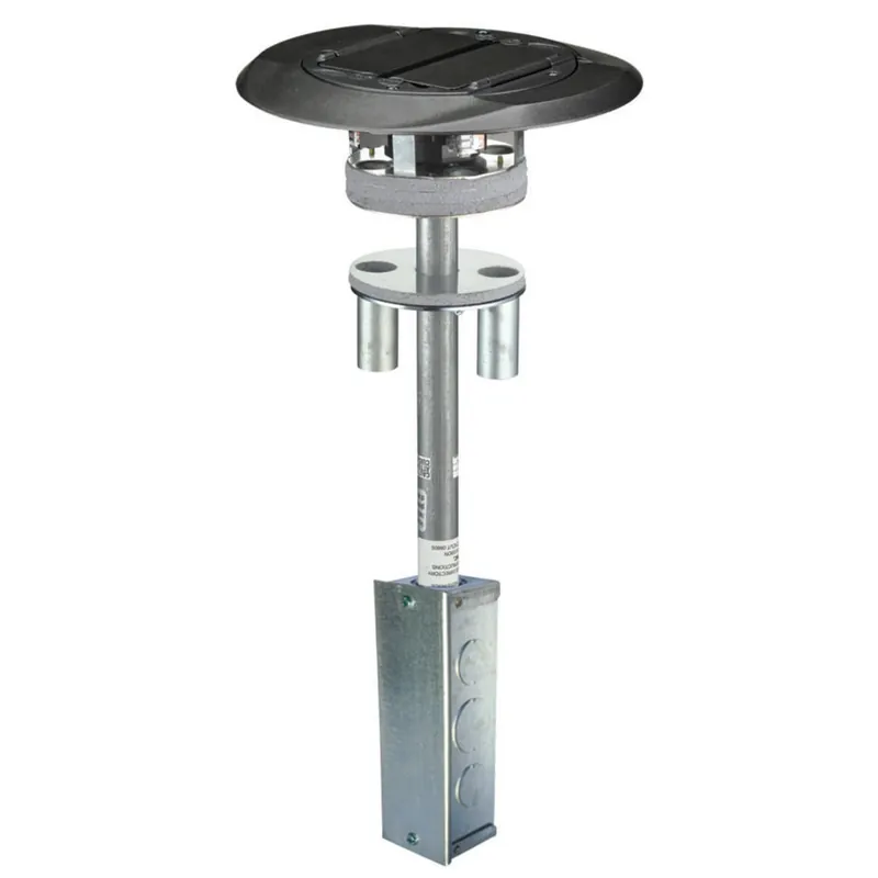 Direct From Manufacturer Hubbell-Wiring S1PT4X4BLJ 1-Piece Fire-Rated 4x4 Poke-Thru Device With Junction Box Black ScrubShield SystemOne