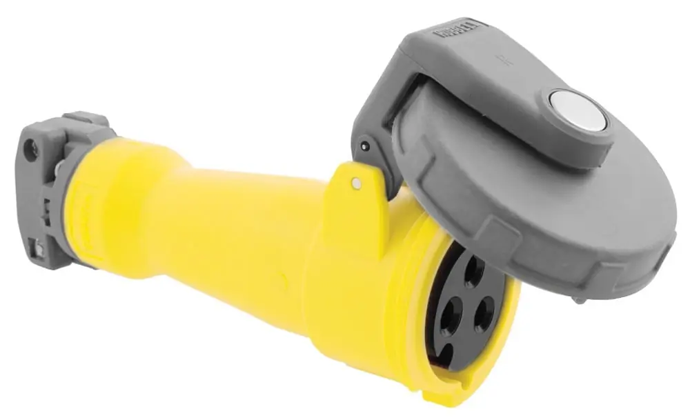 Fan Favorite Hubbell-Wiring HBL330C4W 3-Wire 2-Pole Industrial Grade Watertight Polarized Non-NEMA Pin And Sleeve Connector 125-Volt AC 30-Amp Yellow
