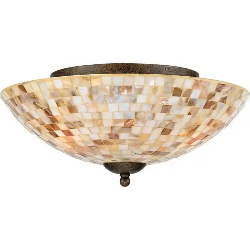 Quoizel Lighting MY1613ML 3-Light Ceiling Fixture 60/13-Watt 120-Volt Bronze Monterey Mosaic Affordable