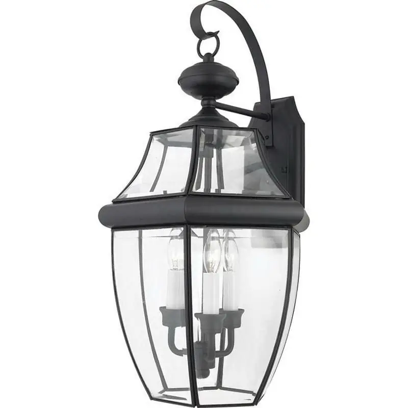 Quoizel Lighting NY8318K 3-Light Wall Lantern 60-Watt 120-Volt Mystic Black Newbury Weekend Sale