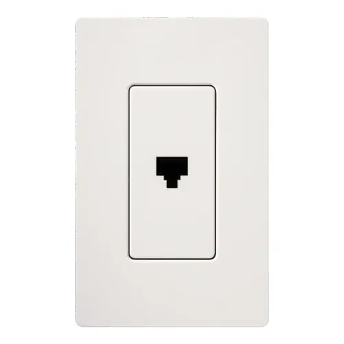Top Pick Lutron SC-PJ-SW RJ11 1-Gang Telephone Jack Snow White