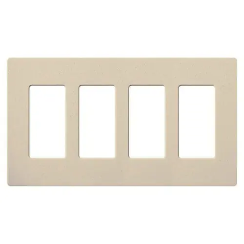 Lutron SC-4-ST Polycarbonate Device Mount Designer Style Standard Size 4-Gang Screwless Wallplate 4-Dimmer Switch Stone Claro® Satin Colors® Low Price