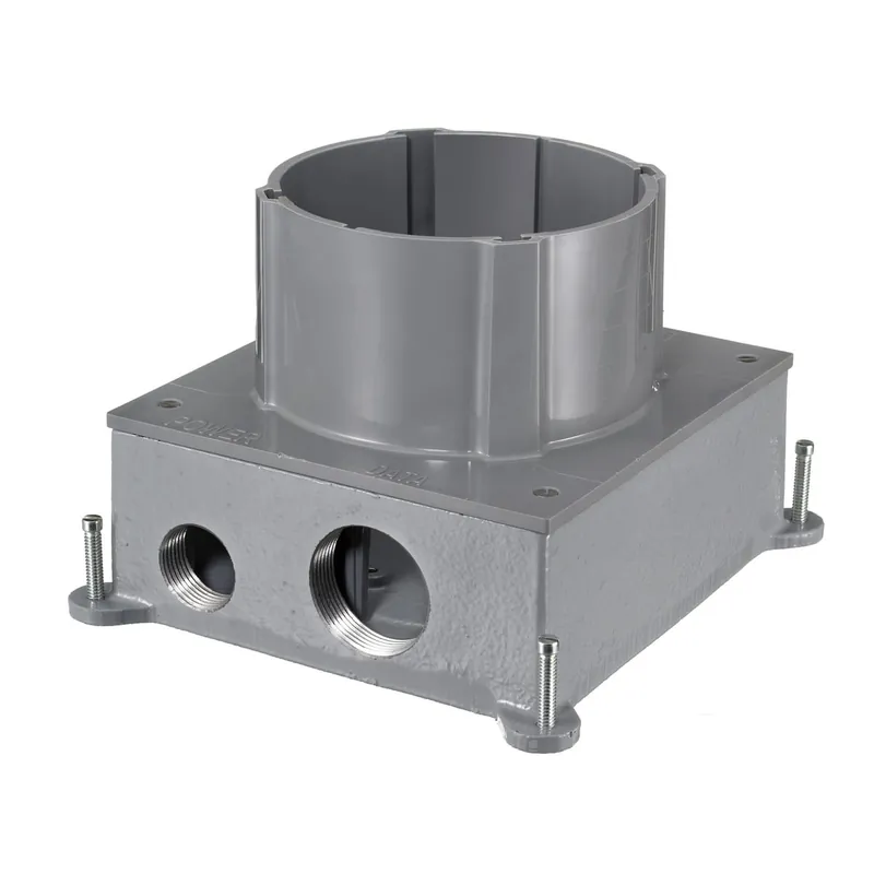 Final Sale Hubbell-Wiring S1CFB Cast Iron 1-Gang Fully Adjustable Floor Box 5-Inch x 7.45-Inch x 7.26-Inch x 3-1/2-Inch 156-Cubic-Inch ScrubShield® SystemOne