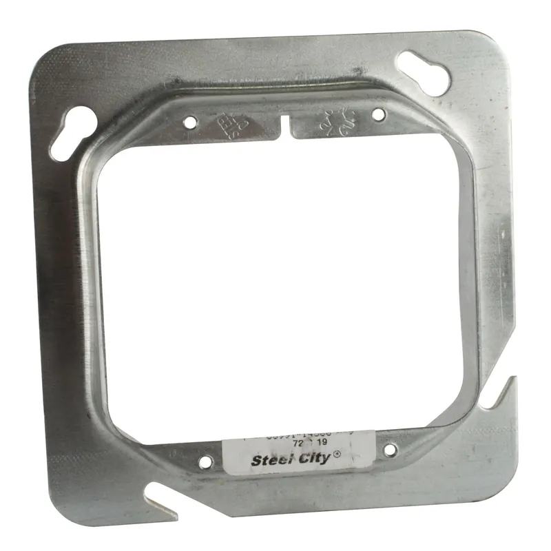 Thomas & Betts 72C19 Pre-Galvanized Steel 2-Gang Two Device Box Cover 4-11/16-Inch x 4-11/16-Inch x 1-Inch Steel City® Bargain