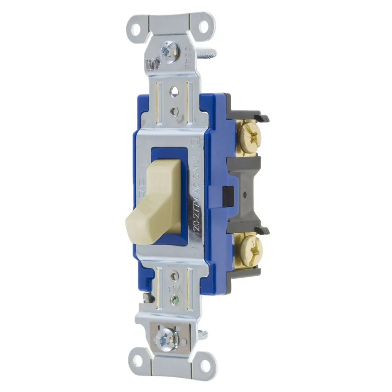 Hubbell-Wiring 1201I 1-Pole 120/277-Volt AC 15-Amp Heavy-Duty General Purpose Industrial Grade AC Toggle Switch Ivory Hubbell-Pro™ New Release