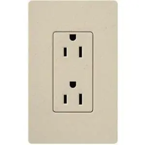 Lutron SCRS-15-TR-ST Tamper-Resistant Duplex Receptacle 15-Amp 125-Volt NEMA 5-15R Stone Claro® Editor’s Pick