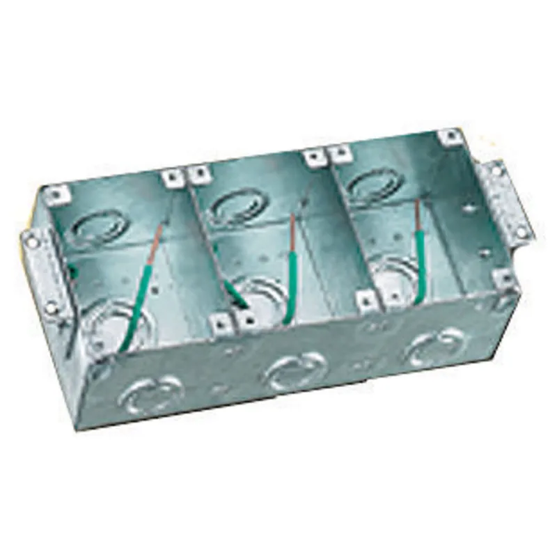 Today Only Hubbell-Wiring B2483 3-Gang Semi Adjustable Floor Box 9.64-Inch x 4-1/2-Inch x 3.13-Inch 42.5-Cubic-Inch ScrubShield®