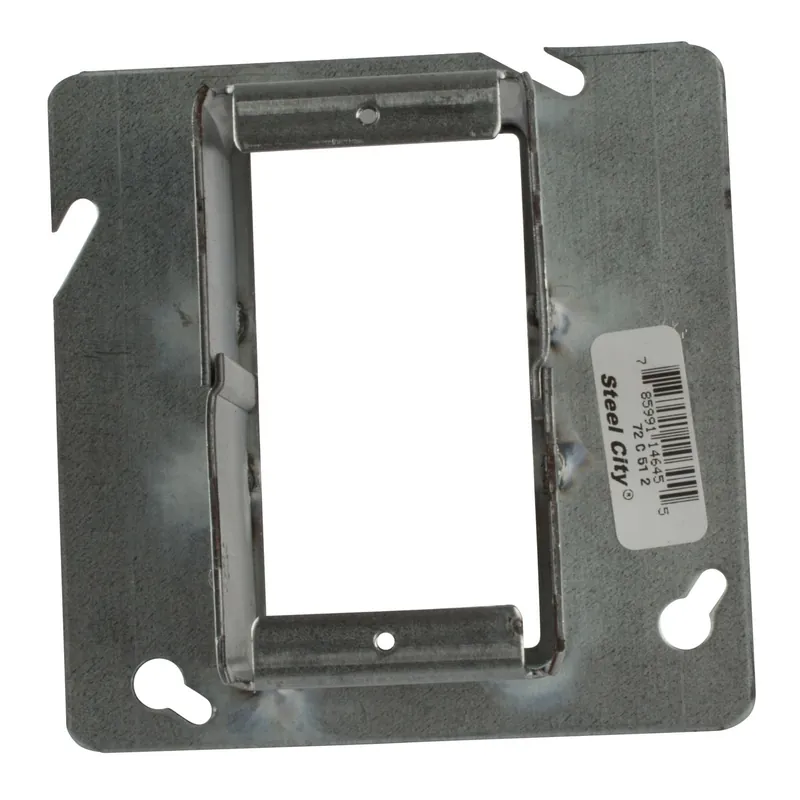 Thomas & Betts 72C51-2 Pre-Galvanized Steel 1-Gang Single Device Tile Wall Cover 4-11/16-Inch x 4-11/16-Inch x 2-Inch Steel City® Money Back Guarantee