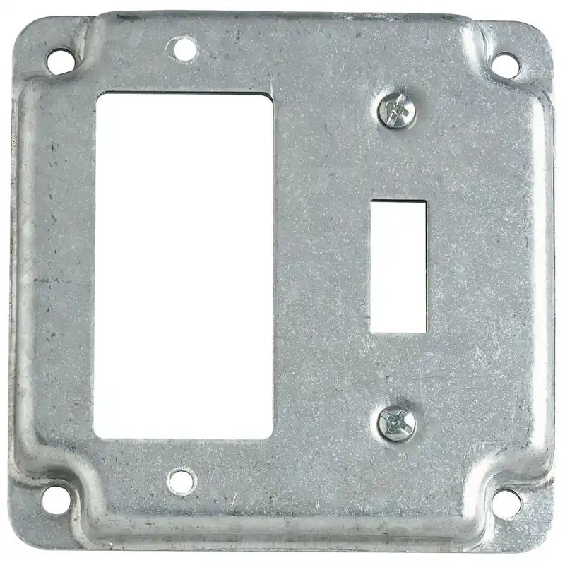 New Arrival Thomas & Betts RS18-CC Pre-Galvanized Steel Outlet Box Cover 4-Inch x 4-Inch x 1/2-Inch Steel City®