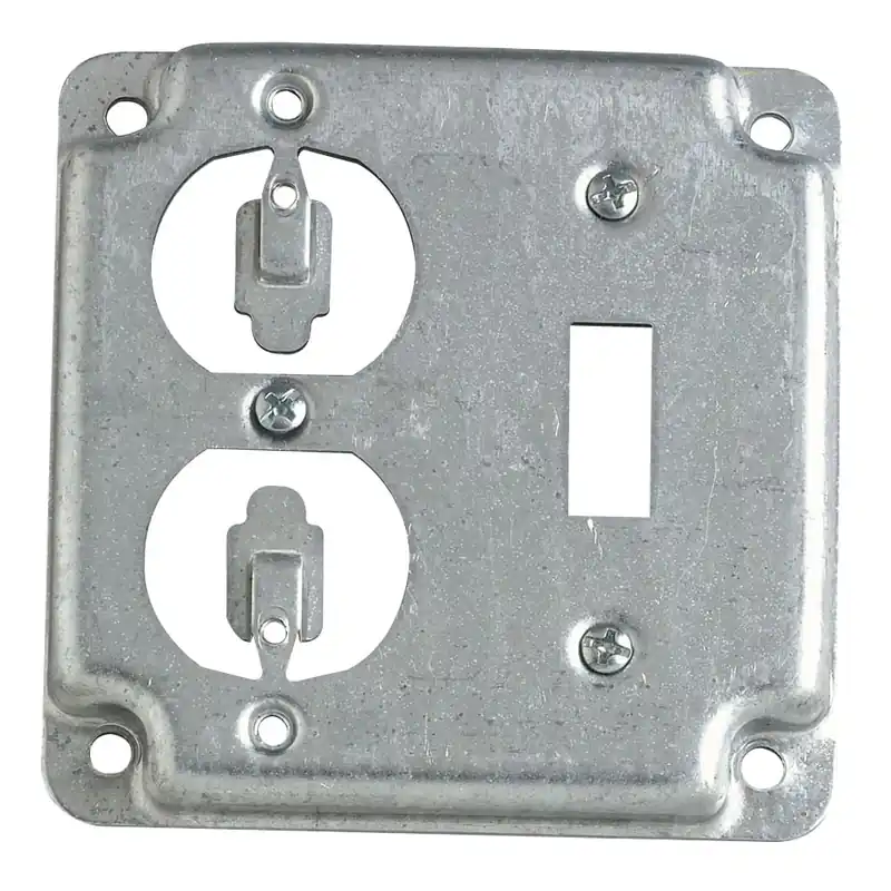 Reduced Price Thomas & Betts RS2 Pre-Galvanized Steel Outlet Box Cover 4-Inch x 4-Inch x 1/2-Inch Steel City®