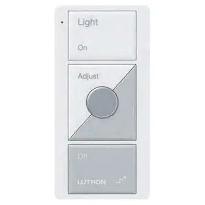 High Quality Lutron RRD-P3BRL-L-WH Wall Mount 3-Button Light Control With Raise/Lower Wireless Control 3-Volt 0.01-Amp White RadioRA®2 Pico®