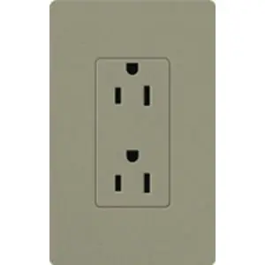 Free Returns Lutron SCRS-15-TR-GB Commercial Residential Grade Tamper-Resistant Duplex Receptacle 125-Volt 15-Amp NEMA 5-15R Greenbriar Claro® Satin Colors®
