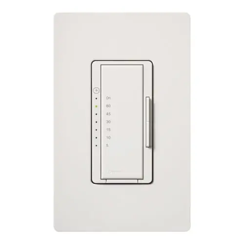 Affordable Lutron MA-T51-SW 120-Volt AC at 60-Hz 1-Pole 5 - 60 min Countdown Timer Control Switch Snow Maestro®