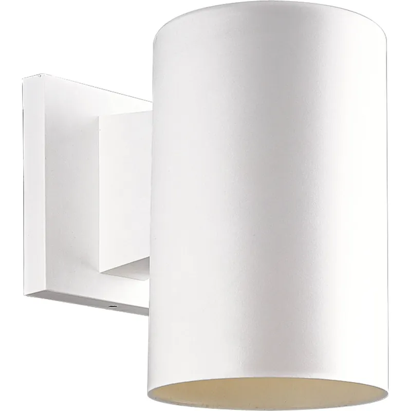 Progress Lighting P5712-30 1-Light Non-Metallic Wall Lantern 75-Watt 120-Volt White Cylinder Latest