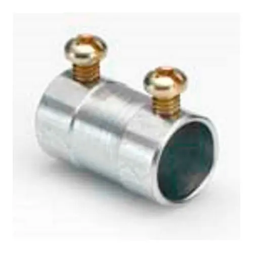 Bridgeport 241-US Zinc Electroplated Steel Concrete Tight EMT Set Screw Coupling 3/4-Inch Premium