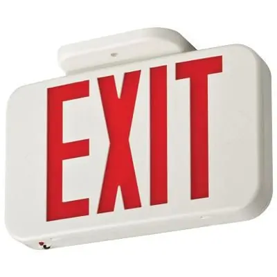 Flash Sale Lithonia Lighting EXR-LED-M6 EXR Series AC Contractor Select LED Exit Sign White Housing Red Letter 120/277 Volt