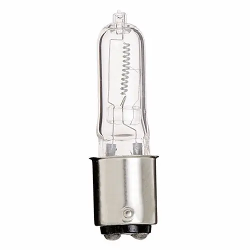 Trusted Brand Satco S1981 Dimmable T4 Halogen Lamp 50-Watt BA15d Double Contact Bayonet Base 750-Lumens 2900K Warm White