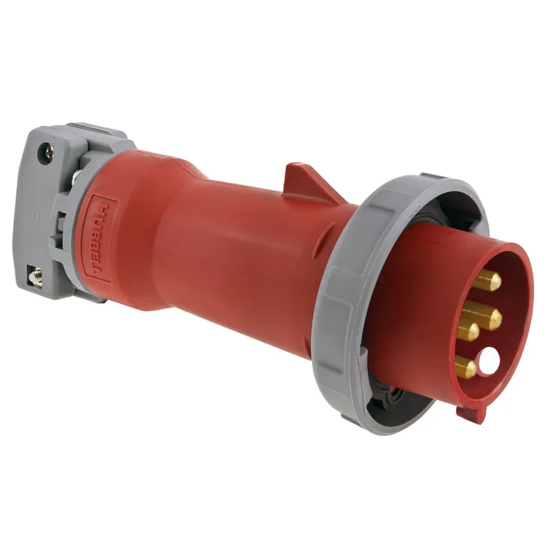 New Release Hubbell-Wiring HBL420P7W Watertight Pin And Sleeve Plug With Locking Ring 3-Pole 4-Wire 20-Amp 480-Volt AC 3-Phase