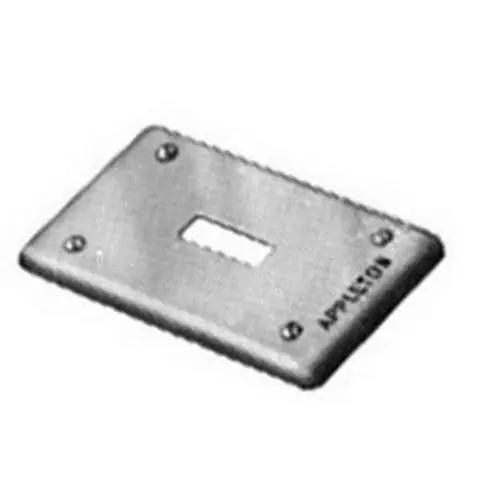 Best Price Appleton FSK-1TS-C Electroplated Zinc Chromate and Aluminum Polymer Enamel Malleable Iron Flat Toggle Switch Cover Unilets®