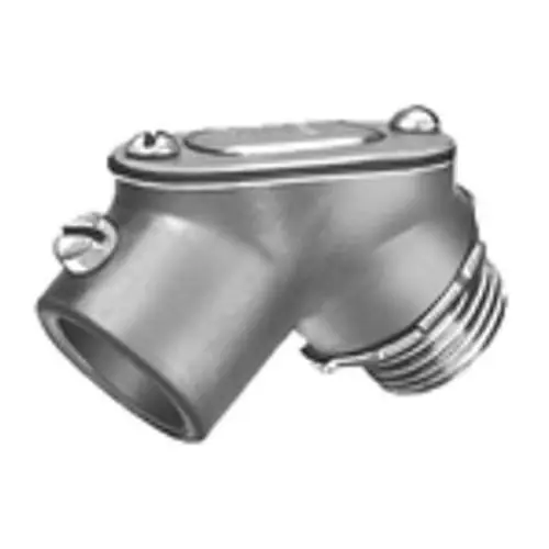 Free Shipping Bridgeport 52-DC2 Ball Burnished Mirror Smooth Zinc Die Cast Non-Insulated Throat 90-Degree Pull Elbow 3/4-Inch