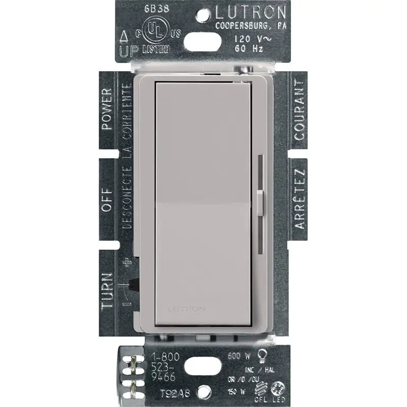 Lutron DVCL-153P-GR 120-Volt at 60-Hz 1-Pole 3-Way Dimmer Gray Diva® CL® Trending