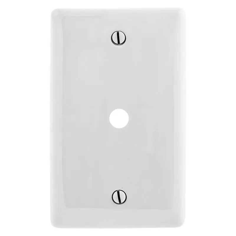 Last Chance Hubbell-Wiring NP11W Nylon 1-Gang Telephone And Coaxial Outlet Wallplate White