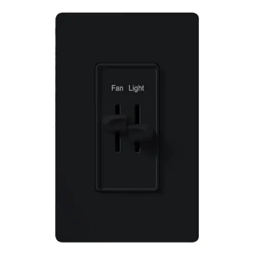 Reduced Price Lutron S2-LFSQ-BL 120-Volt AC 1-Pole Quiet 3-Speed Dual Load Fan/Light Dimmer Control Black Skylark®
