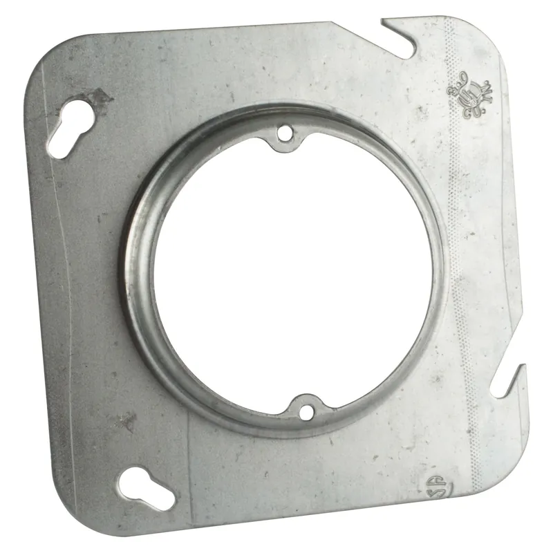 Thomas & Betts 72C3-1/2 Pre-Galvanized Steel Center Blanked With Tapped Ears On 2-23/32-Inch Center Mount Box Cover 4-11/16-Inch x 4-11/16-Inch x 1 Certified
