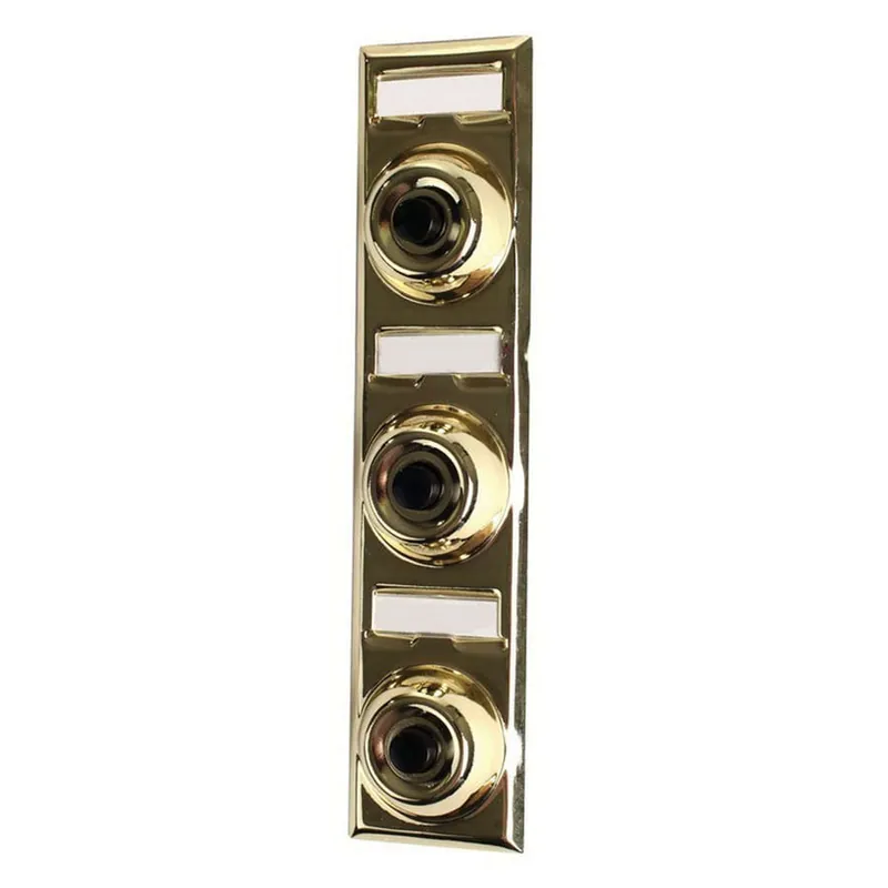 Edwards 605 Solid Brass Surface Mount Rectangular Low Voltage Door Bell Pushbutton Satin Brass Time-Limited