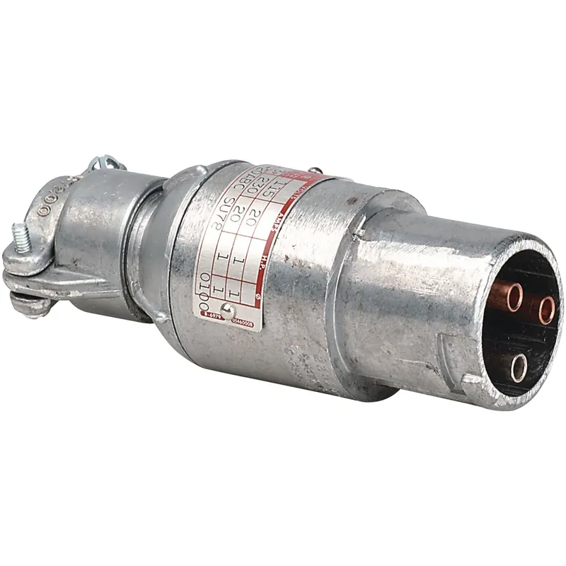 Hubbell-Wiring KP-20ABC 2-Wire 3-Poles Pin And Sleeve Plug 115/230-Volt AC 20-Amp Gray Price Cut