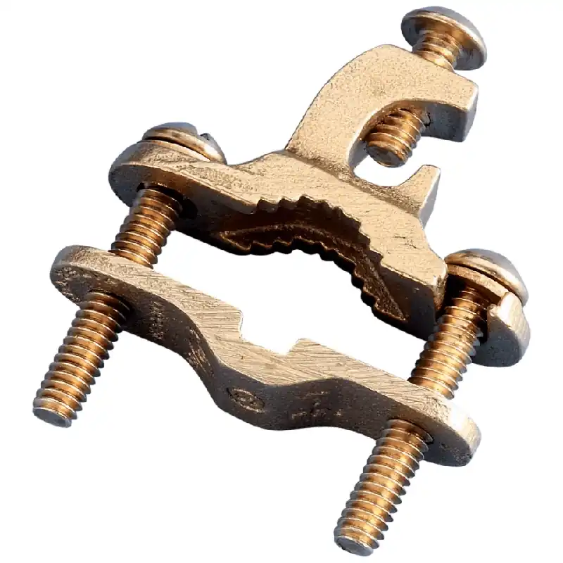 Express Delivery Erico EK16 Bronze Alloy Parallel Direct Burial Rebar Grounding Clamp 1/2 - 1-Inch Pipe 10-2-AWG Solid