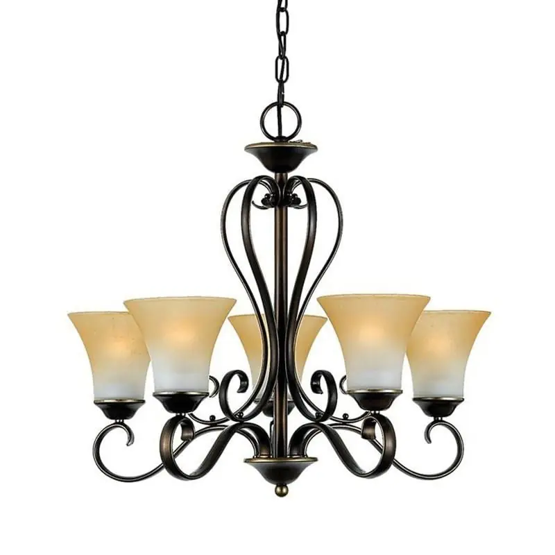 Today Only Quoizel Lighting DH5005PN 5-Light 1-Tier Chandelier 120-Volt AC Bronze Duchess