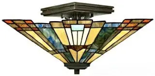 INGLENOOK SEMI FLUSH MOUNT QINC TFIK1714VA 2 60W A19 CEIL FIX Best Seller