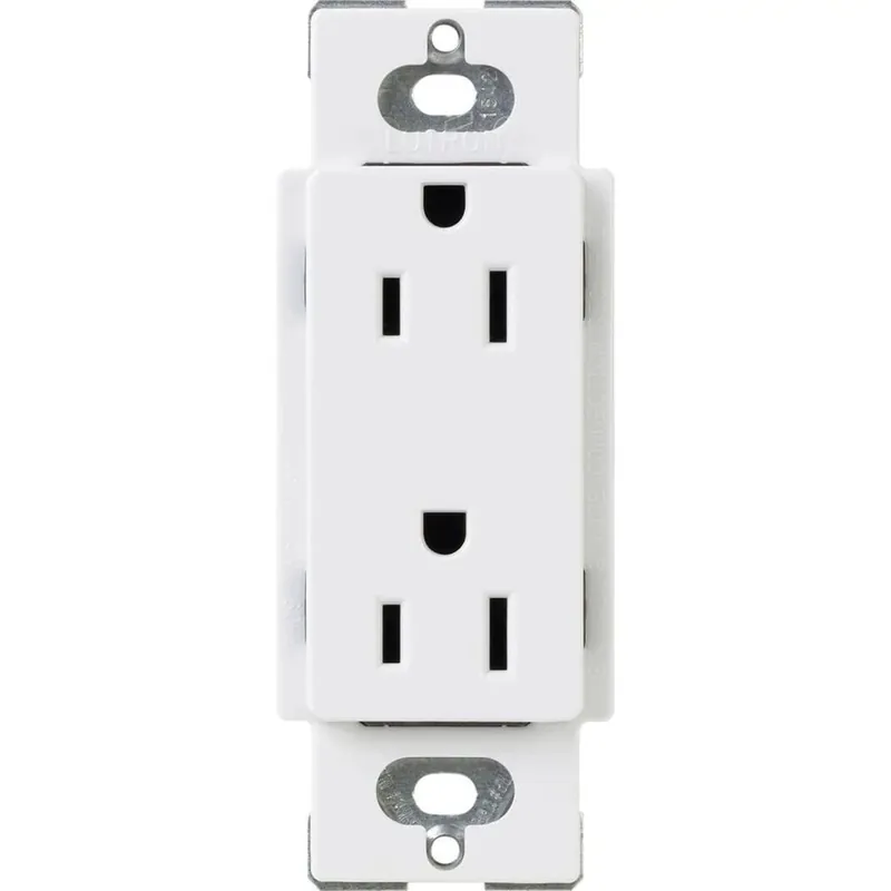 Lutron CARS-15-TR-WH Tamper-Resistant Duplex Receptacle 15-Amp 125-Volt NEMA 5-15R White Claro® Exclusive Offer