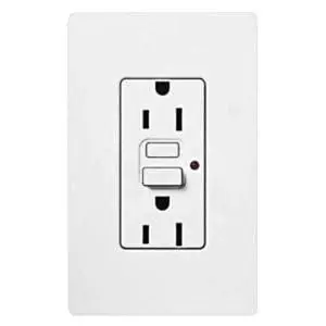 Lutron CAR-15-GFTR-WH Commercial/Residential Grade Tamper-Resistant GFCI Duplex Receptacle With LED Indicator 15-Amp 125-Volt NEMA 5-15R White Genuine