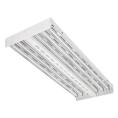 While Supplies Last Lithonia Lighting IBZT5-6L 6-Light Heavy-Duty Channel Fluorescent High Bay Fixture 54-Watt 120 - 277-Volt High Gloss Baked White Enamel I-Beam®