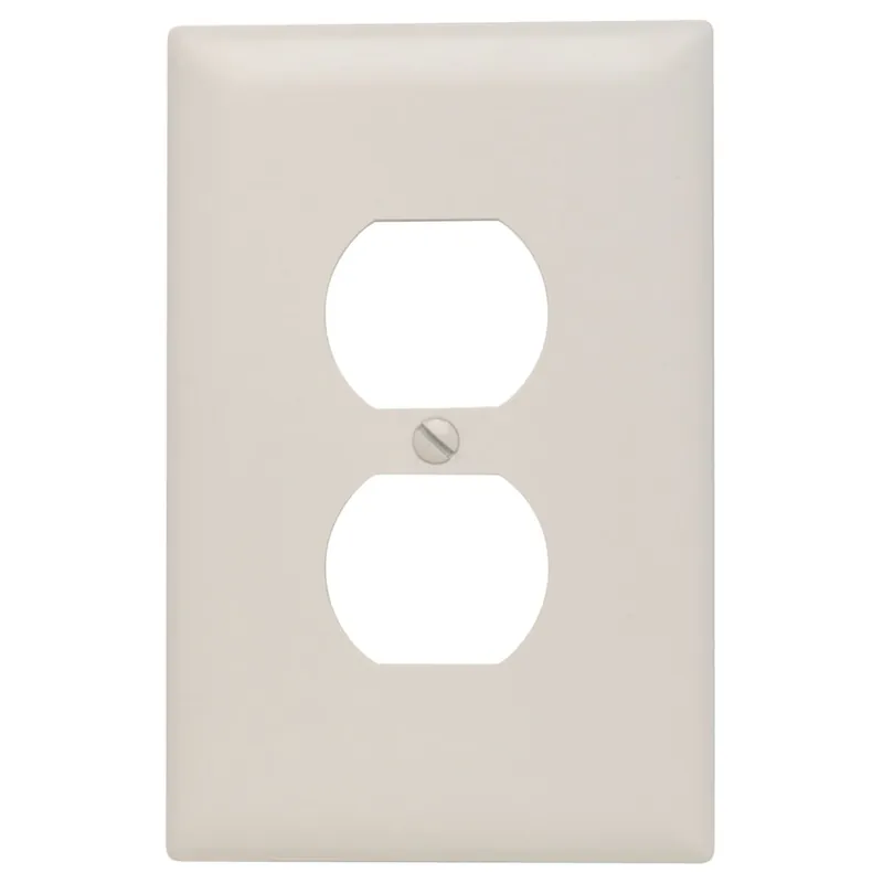 Best Price Pass & Seymour TPJ8-LA Nylon Jumbo Size Unbreakable 1-Gang Wallplate 1-Duplex Receptacle Light Almond TradeMaster®