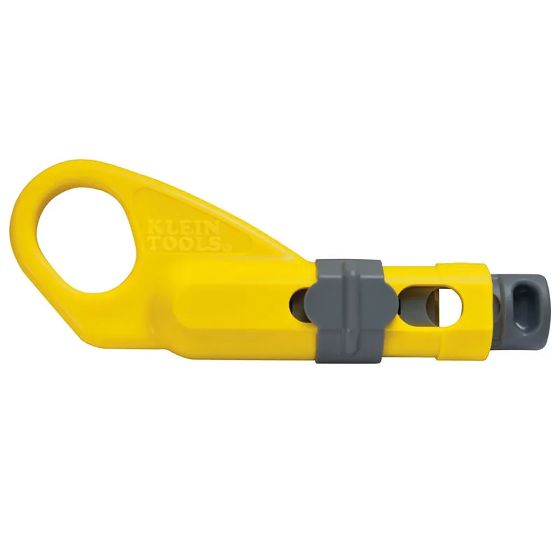 Klein Tools VDV110-095 2-Level Radial Coax Cable Stripper 5/16-Inch x 1/4-Inch 5-1/4-Inch Yellow/Gray Factory Price