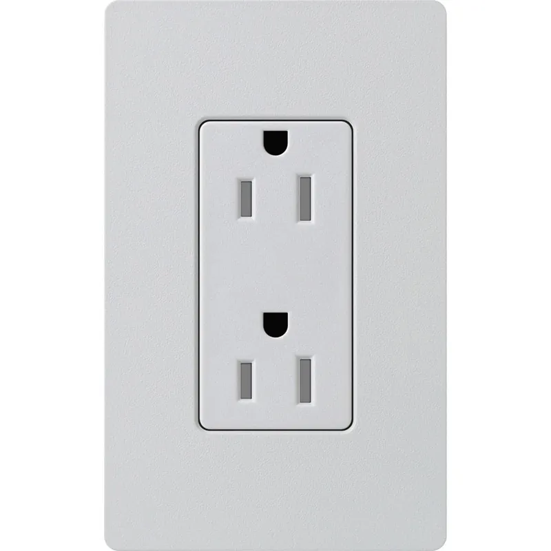 Lutron SCRS-15-TR-PD Tamper-Resistant Duplex Receptacle 15-Amp 125-Volt NEMA 5-15R Palladium Claro® Must Have