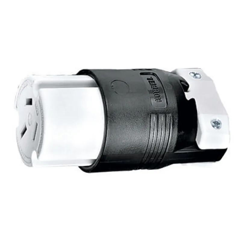 New Arrival Hubbell-Wiring HBL7515C 3-Wire 3-Pole Industrial/Commercial Grade Straight Blade Connector Body 125/250-Volt 50-Amp Black Insulgrip®