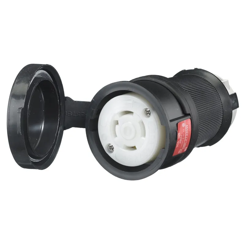 Don’t Miss Out Hubbell-Wiring HBL2733SW 4-Wire 3-Pole Polarized Connector Body 480-Volt AC 3-Phase 30-Amp NEMA L16-30R Black/White Twist-Lock® Watertight Safety-S