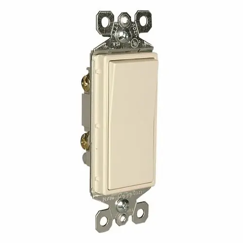 Place Order Pass & Seymour TM870-LA 120/277-Volt 15-Amp 1-Pole Grounding Decorator Switch Light Almond TradeMaster® Radiant®
