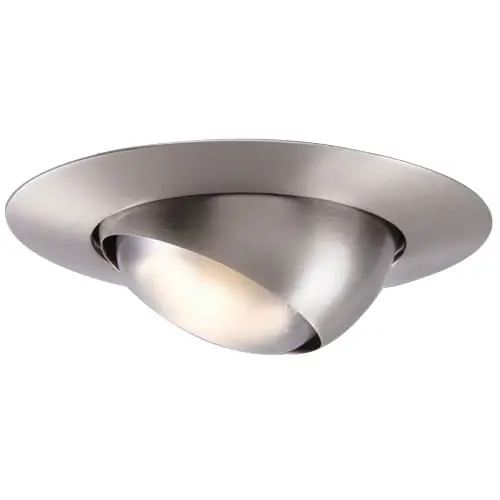 Halo 78SN 6-Inch Self-Flanged Recessed Down Light Eyeball Trim Satin Nickel Budget