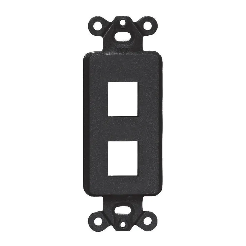 High Quality Hubbell-Wiring ISF2BK High-Impact Thermoplastic 1-Gang 2-Port Unloaded Blank Decorator Outlet Frame (1) Decora Black iStation